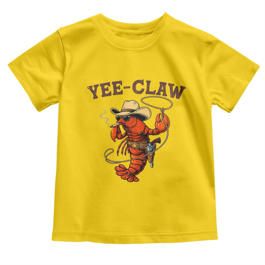 Yee Claw Southern Crawfish Toddler T Shirt Funny Seafood Party Graphic