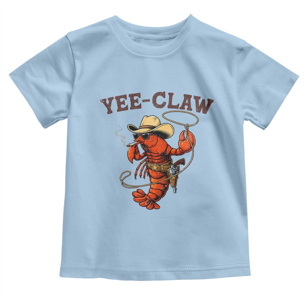 Yee Claw Southern Crawfish Toddler T Shirt Funny Seafood Party Graphic