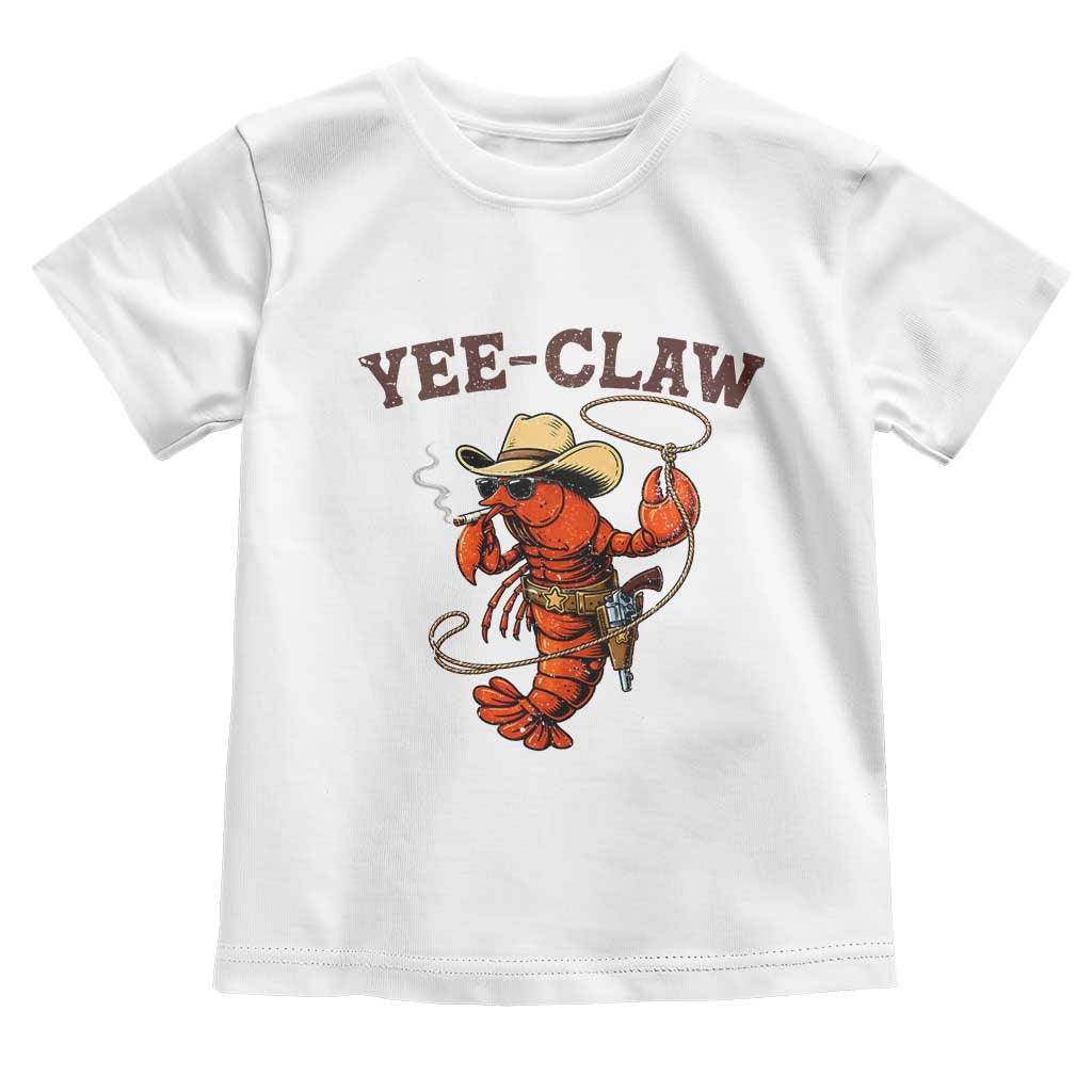 Yee Claw Southern Crawfish Toddler T Shirt Funny Seafood Party Graphic