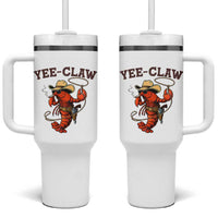 Yee Claw Southern Crawfish Tumbler With Handle Funny Seafood Party Graphic