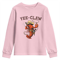 Yee Claw Southern Crawfish Youth Sweatshirt Funny Seafood Party Graphic