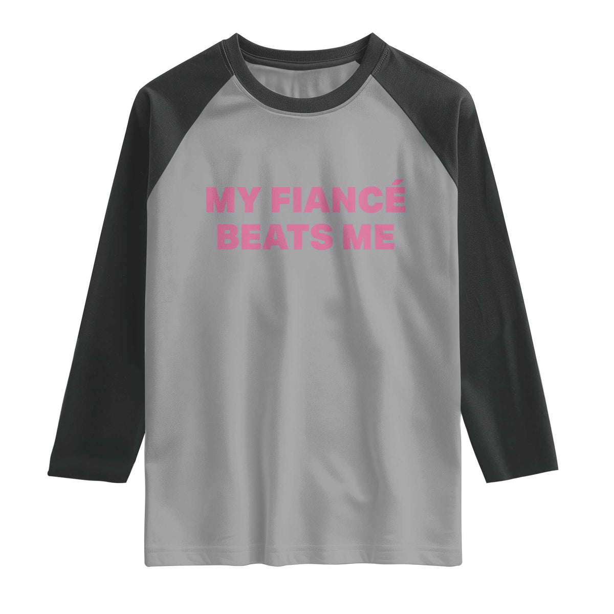 Funny Engagement Gift Raglan Shirt My Fiancee Beats Me