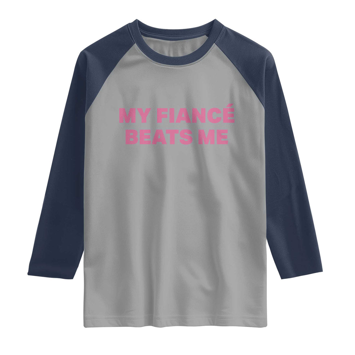 Funny Engagement Gift Raglan Shirt My Fiancee Beats Me