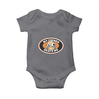 Humorous Dark Humor Baby Onesie My Owner Beats Me