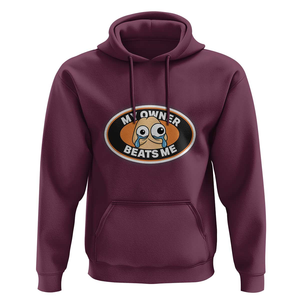 Humorous Dark Humor Hoodie My Owner Beats Me