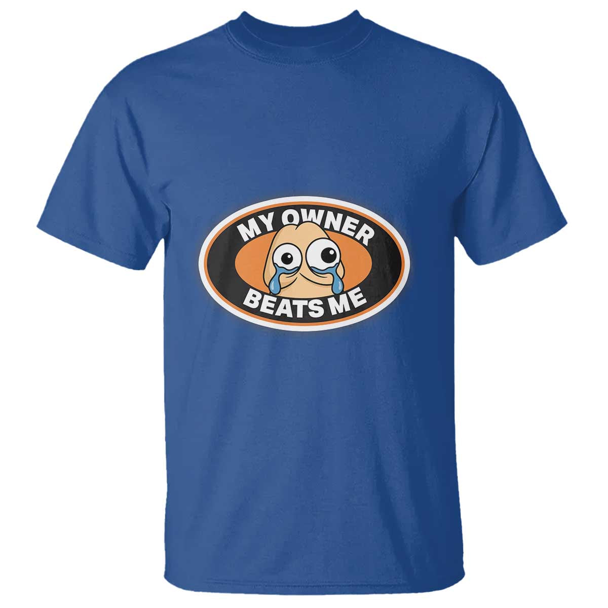 Humorous Dark Humor T Shirt My Owner Beats Me