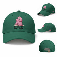 Funny Raunchy Meme My Owner Beats Me Baseball Cap Sarcastic Adult Gag Gift