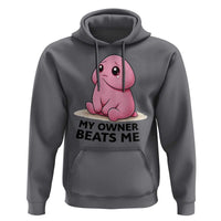 Funny Raunchy Meme My Owner Beats Me Hoodie Sarcastic Adult Gag Gift