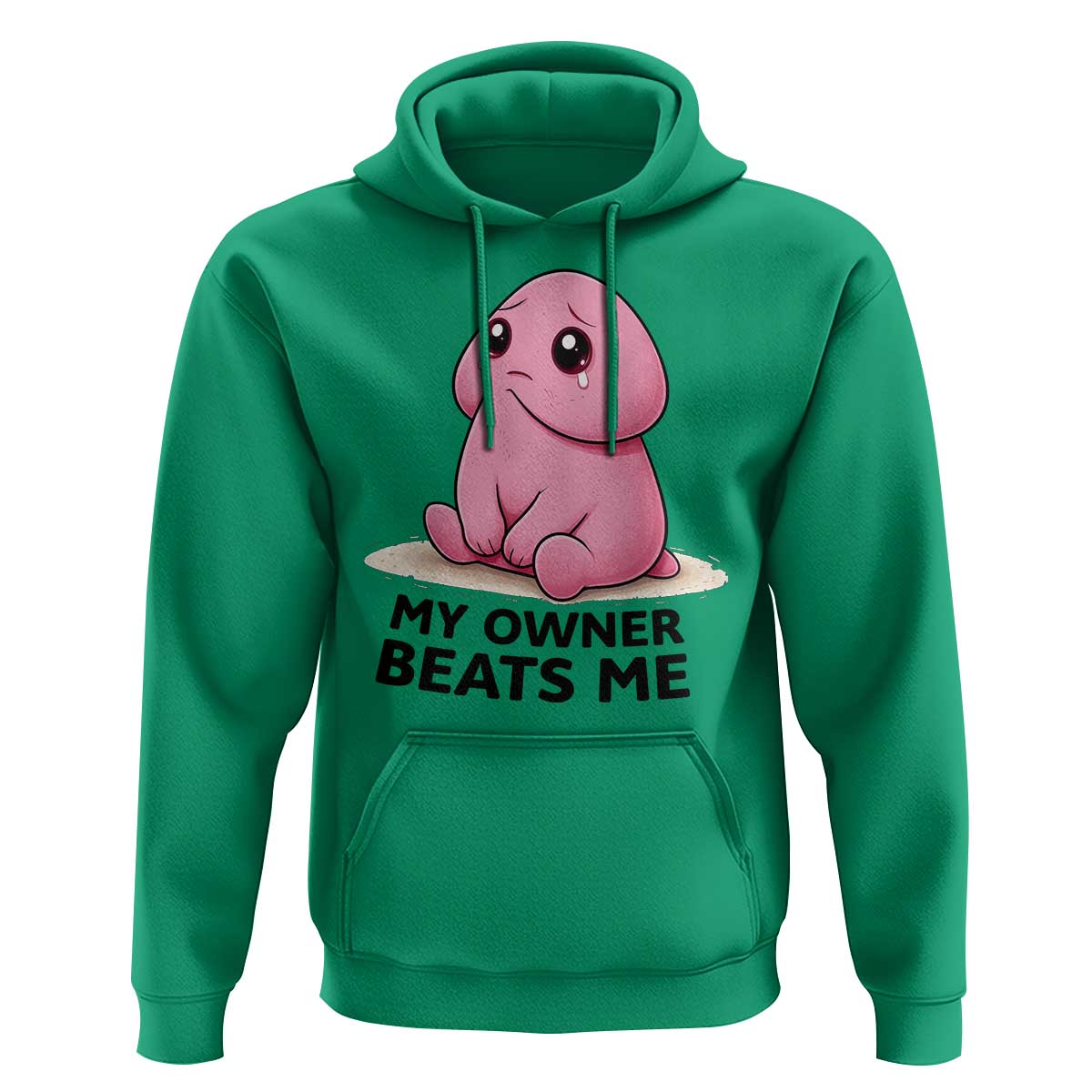 Funny Raunchy Meme My Owner Beats Me Hoodie Sarcastic Adult Gag Gift