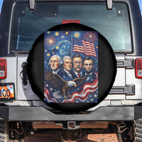 USA Presidents Mount Rushmore Spare Tire Cover Starry Night Inspired Art