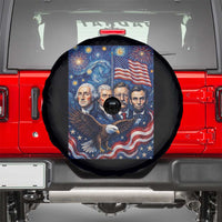 USA Presidents Mount Rushmore Spare Tire Cover Starry Night Inspired Art
