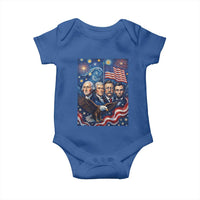 USA Presidents Mount Rushmore Baby Onesie Starry Night Inspired Art