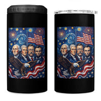 USA Presidents Mount Rushmore 4 in 1 Can Cooler Tumbler Starry Night Inspired Art