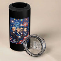 USA Presidents Mount Rushmore 4 in 1 Can Cooler Tumbler Starry Night Inspired Art