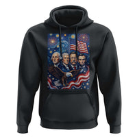 USA Presidents Mount Rushmore Hoodie Starry Night Inspired Art