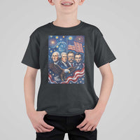 USA Presidents Mount Rushmore T Shirt For Kid Starry Night Inspired Art