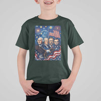 USA Presidents Mount Rushmore T Shirt For Kid Starry Night Inspired Art