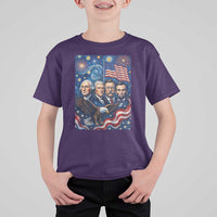 USA Presidents Mount Rushmore T Shirt For Kid Starry Night Inspired Art