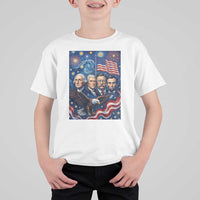 USA Presidents Mount Rushmore T Shirt For Kid Starry Night Inspired Art