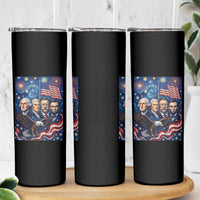 USA Presidents Mount Rushmore Skinny Tumbler Starry Night Inspired Art