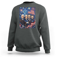 USA Presidents Mount Rushmore Sweatshirt Starry Night Inspired Art