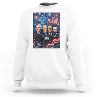 USA Presidents Mount Rushmore Sweatshirt Starry Night Inspired Art