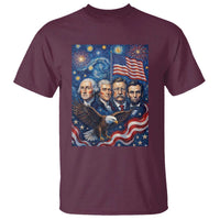 USA Presidents Mount Rushmore T Shirt Starry Night Inspired Art