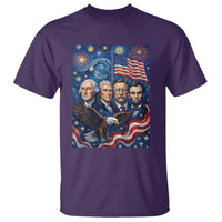 USA Presidents Mount Rushmore T Shirt Starry Night Inspired Art