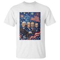 USA Presidents Mount Rushmore T Shirt Starry Night Inspired Art