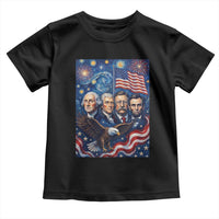 USA Presidents Mount Rushmore Toddler T Shirt Starry Night Inspired Art