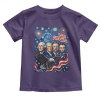 USA Presidents Mount Rushmore Toddler T Shirt Starry Night Inspired Art