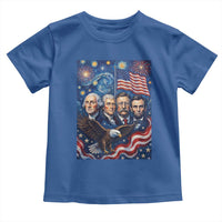 USA Presidents Mount Rushmore Toddler T Shirt Starry Night Inspired Art