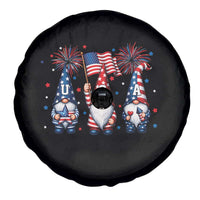 Red White Blue Gnomes Fireworks Spare Tire Cover Patriotic 4th Of July