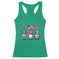 Red White Blue Gnomes Fireworks Racerback Tank Top Patriotic 4th Of July