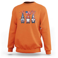 Red White Blue Gnomes Fireworks Sweatshirt Patriotic 4th Of July
