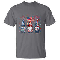 Red White Blue Gnomes Fireworks T Shirt Patriotic 4th Of July