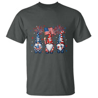 Red White Blue Gnomes Fireworks T Shirt Patriotic 4th Of July