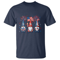Red White Blue Gnomes Fireworks T Shirt Patriotic 4th Of July