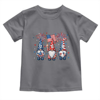 Red White Blue Gnomes Fireworks Toddler T Shirt Patriotic 4th Of July