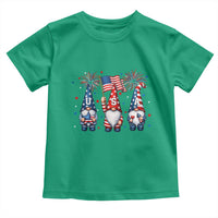 Red White Blue Gnomes Fireworks Toddler T Shirt Patriotic 4th Of July