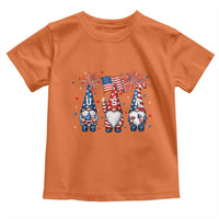Red White Blue Gnomes Fireworks Toddler T Shirt Patriotic 4th Of July