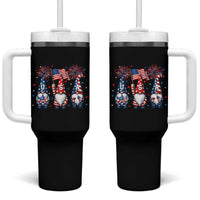 Red White Blue Gnomes Fireworks Tumbler With Handle Patriotic 4th Of July