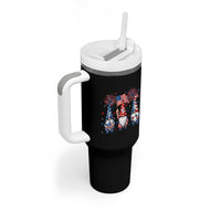 Red White Blue Gnomes Fireworks Tumbler With Handle Patriotic 4th Of July