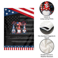 Red White Blue Gnomes Fireworks Patriotic Garden Flag 4th Of July Gift