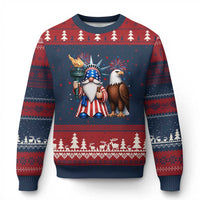 Funny Statue Of Liberty Gnome Ugly Christmas Sweater Patriotic 4th Of July