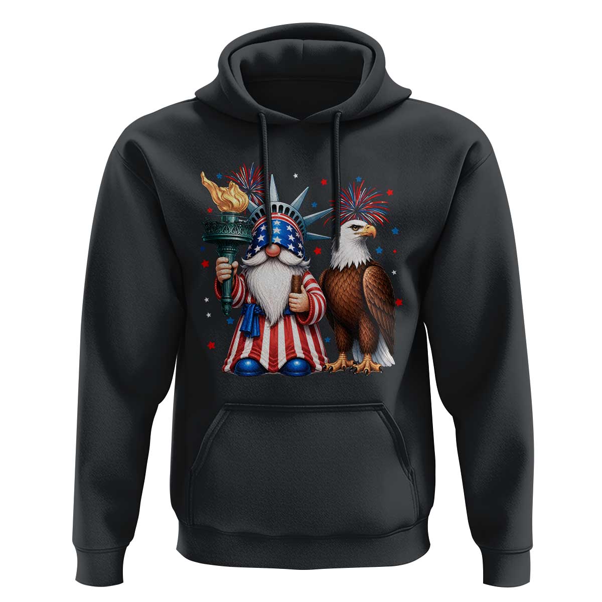 Funny Statue Of Liberty Gnome Hoodie Patriotic 4th Of July