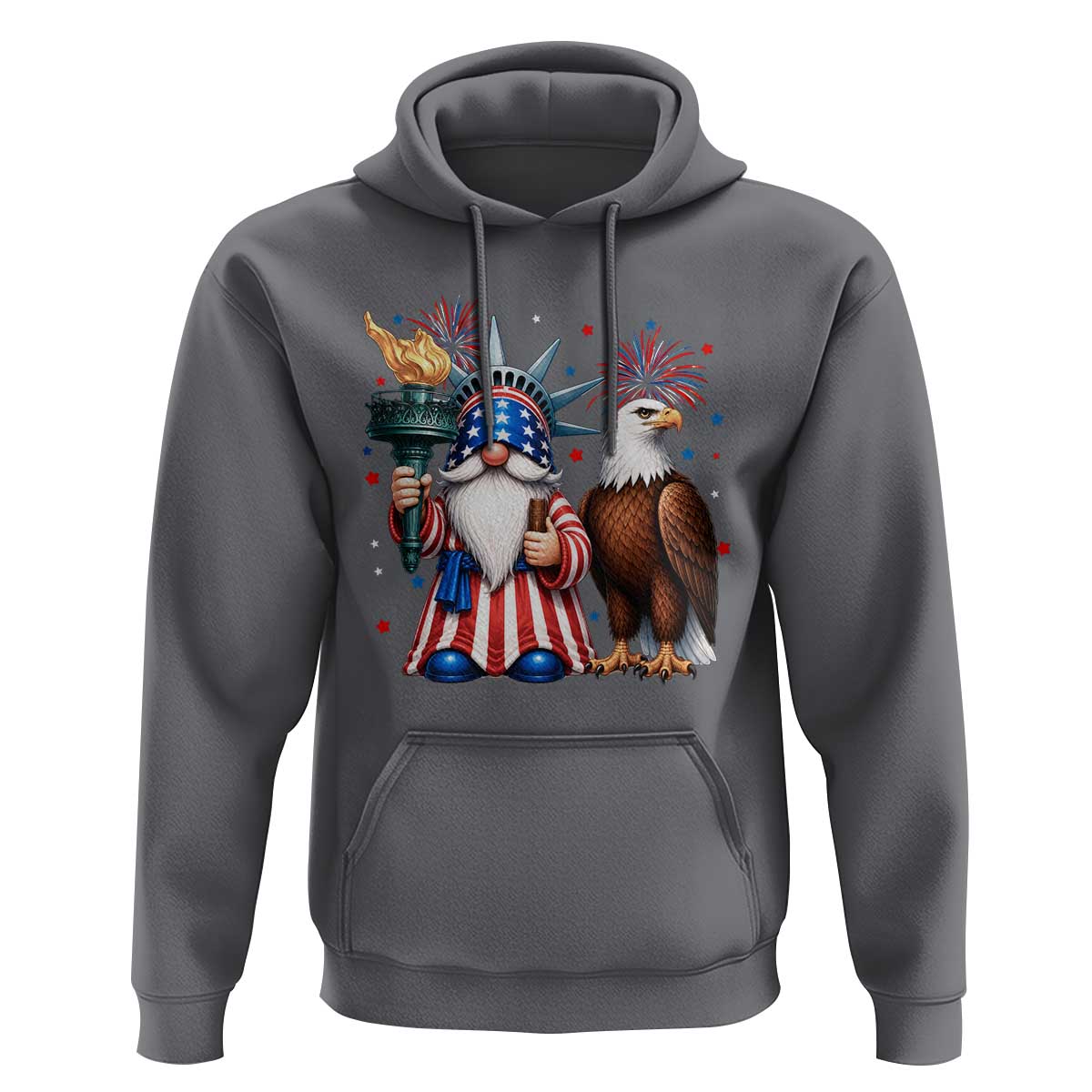 Funny Statue Of Liberty Gnome Hoodie Patriotic 4th Of July