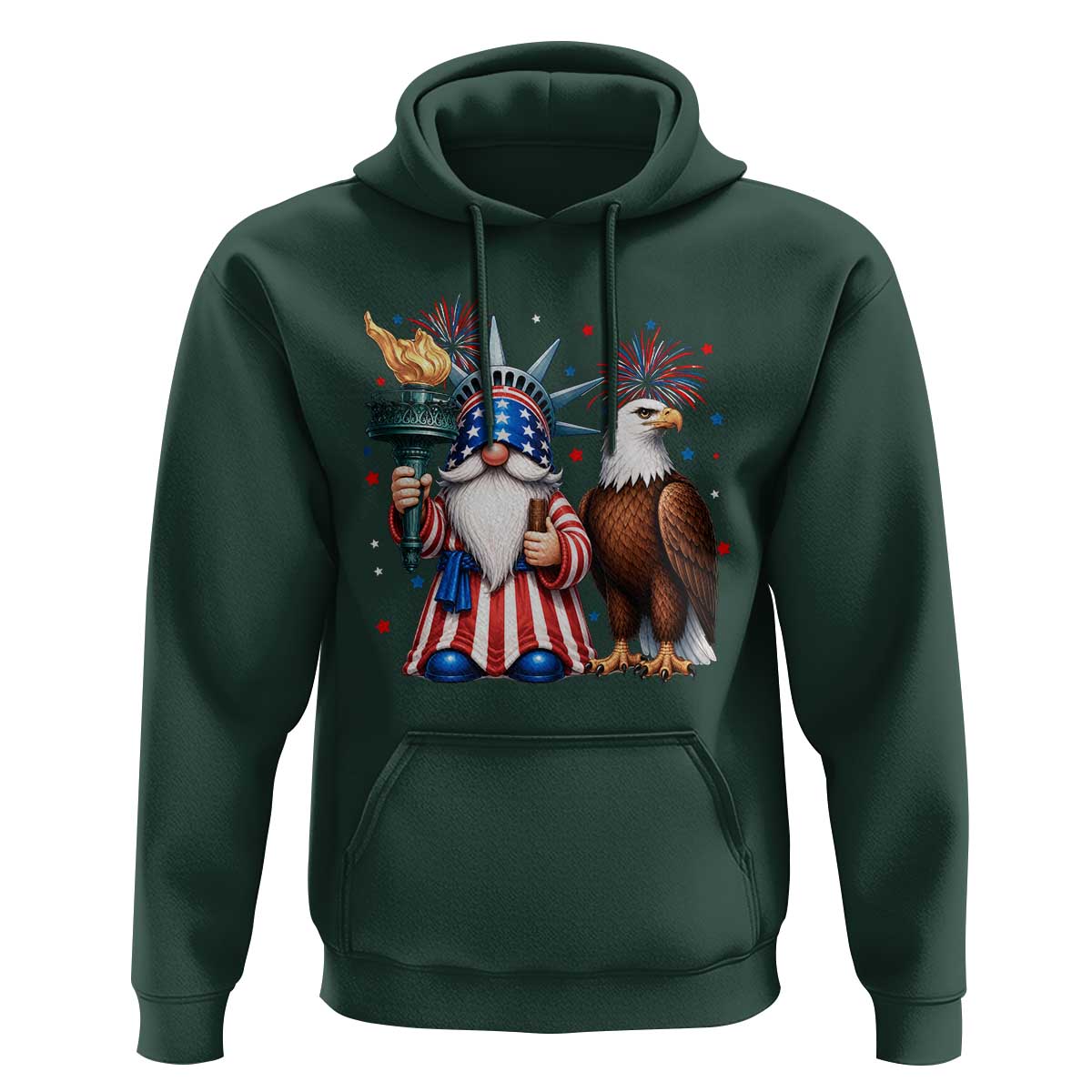 Funny Statue Of Liberty Gnome Hoodie Patriotic 4th Of July