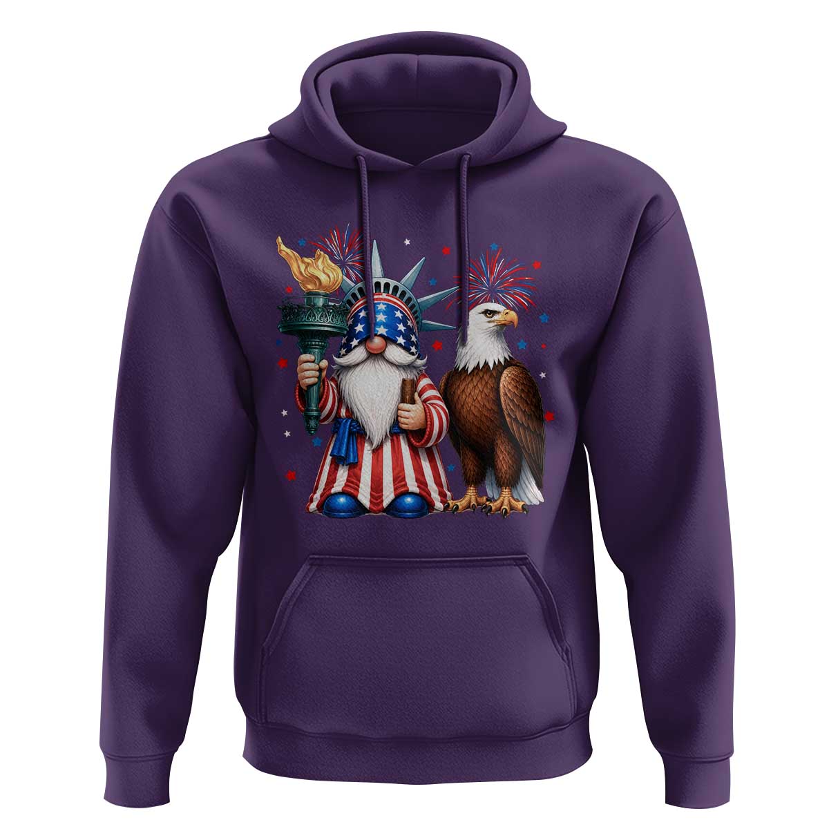 Funny Statue Of Liberty Gnome Hoodie Patriotic 4th Of July