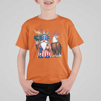 Funny Statue Of Liberty Gnome T Shirt For Kid Patriotic 4th Of July